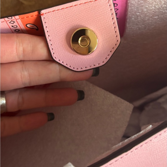 Authentic KATE SPADE Saffiano leather bandana print with wristlet tote bag - Picture 7 of 16